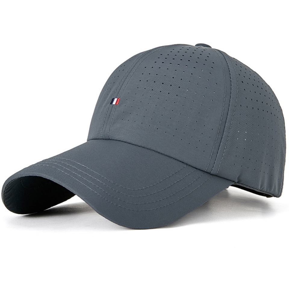 透氣冲孔棒球帽夏季個性新款繡花棒球帽女戶外運動軟頂帽子男簡約休閒百搭鴨舌帽