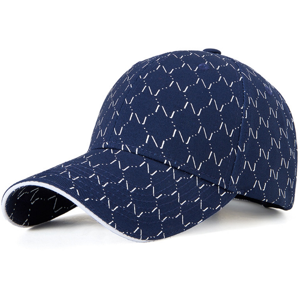 印花棒球帽春夏新款印花棒球帽女士韓版大帽檐硬殼鴨舌帽子遮陽帽女防曬