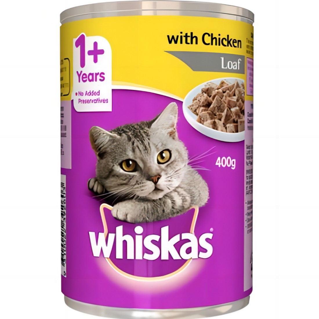 【澳門發貨】whiskas偉嘉罐頭貓糧400g無色素添加無調味及誘食物質無澱粉添加真魚真肉貓罐頭