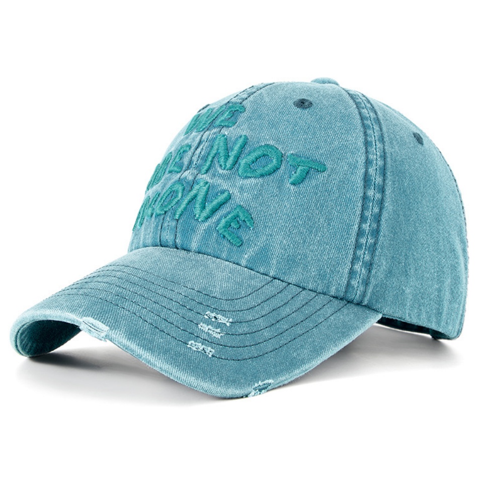 復古字母棒球帽英文字母刺繡鴨舌帽韓版潮牌時尚百搭復古水洗防曬軟頂棒球帽男女