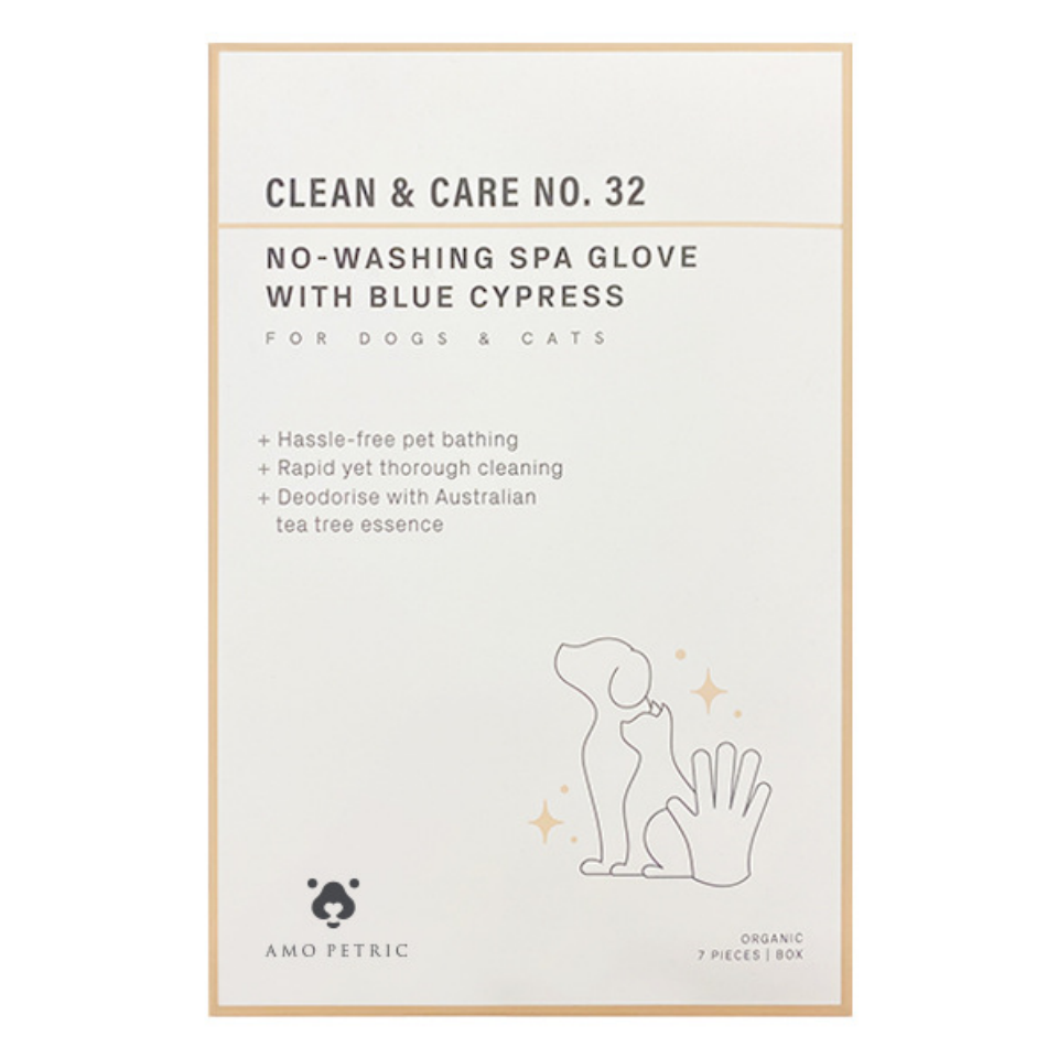（5包起購）Amo Petric 阿默藍絲柏寵物SPA免洗手套濕巾 7枚裝
