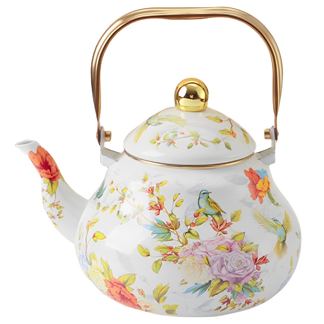 精品搪瓷梨型壺琺瑯燒水壺加厚熱水壺奶茶壺明火電磁爐通用