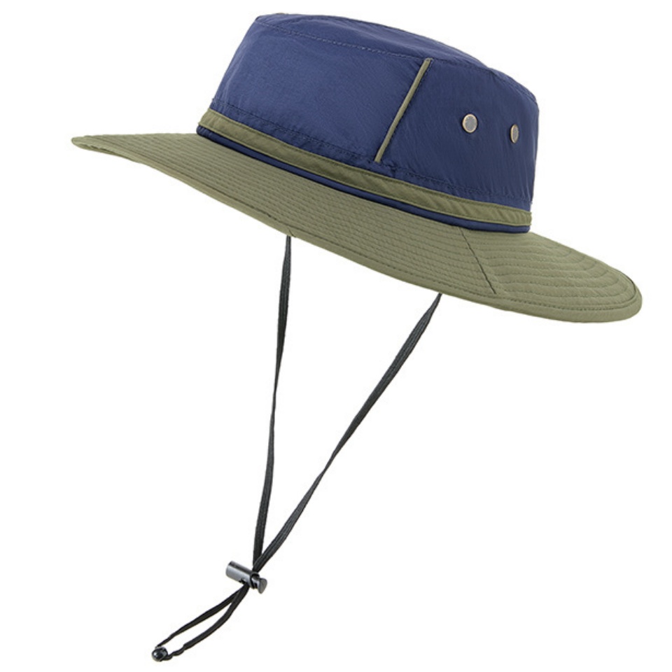 親膚柔軟漁夫帽春夏新品速乾拼接撞色漁夫帽軟頂親膚透氣釣魚帽防曬防紫外線