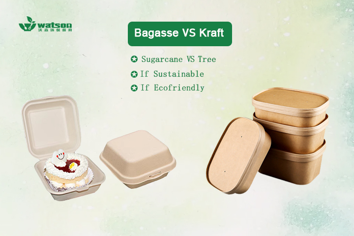 Difference between Bagasse and Kraft products