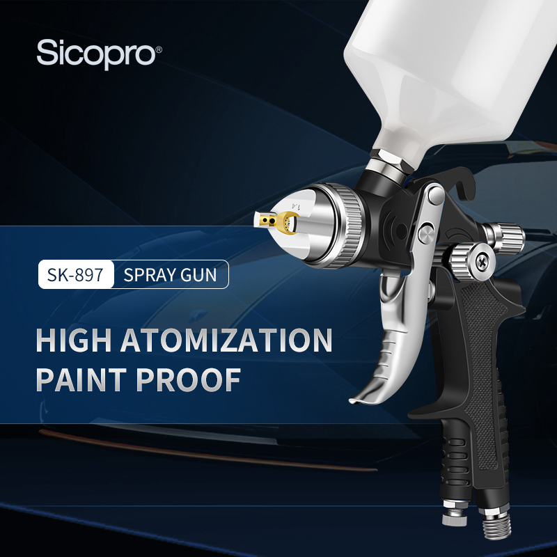 SICOPRO LVLP Gravity Spray Gun – High Atomization Spraying Tool for Automotive and Furniture Coating