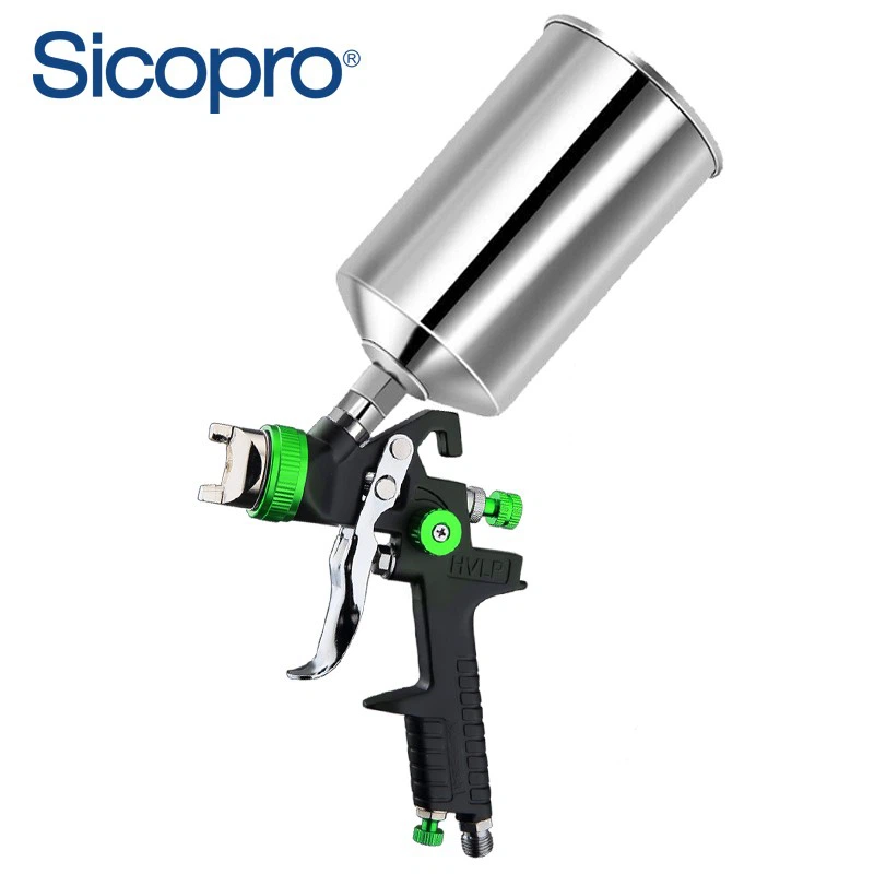 H-827A HVLP Spray Gun with 1000cc Aluminum Cup – Industrial Grade