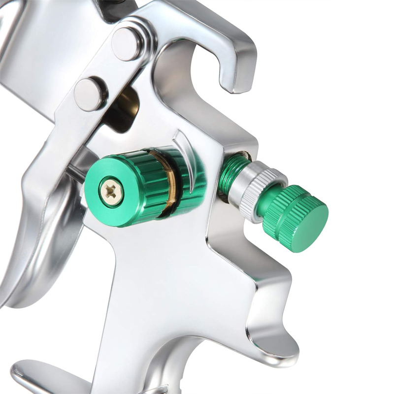 Sicopro AS1009 LVLP Spray Gun with 600ml Aluminum Cup – Gravity Feed, Polished Body, Precision Control