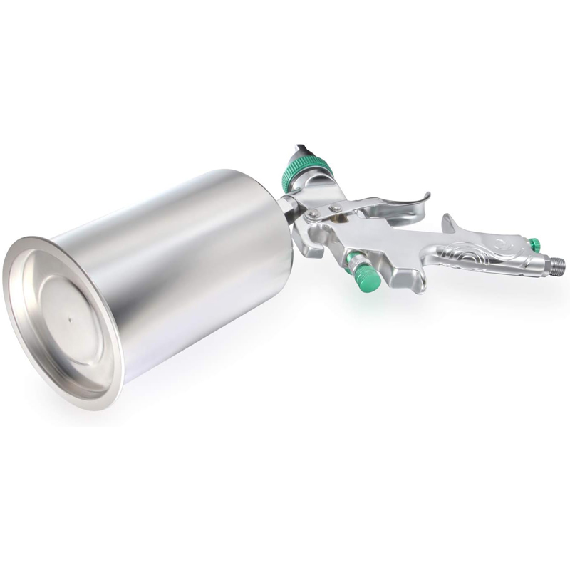 Sicopro AS1009 LVLP Spray Gun with 600ml Aluminum Cup – Gravity Feed, Polished Body, Precision Control