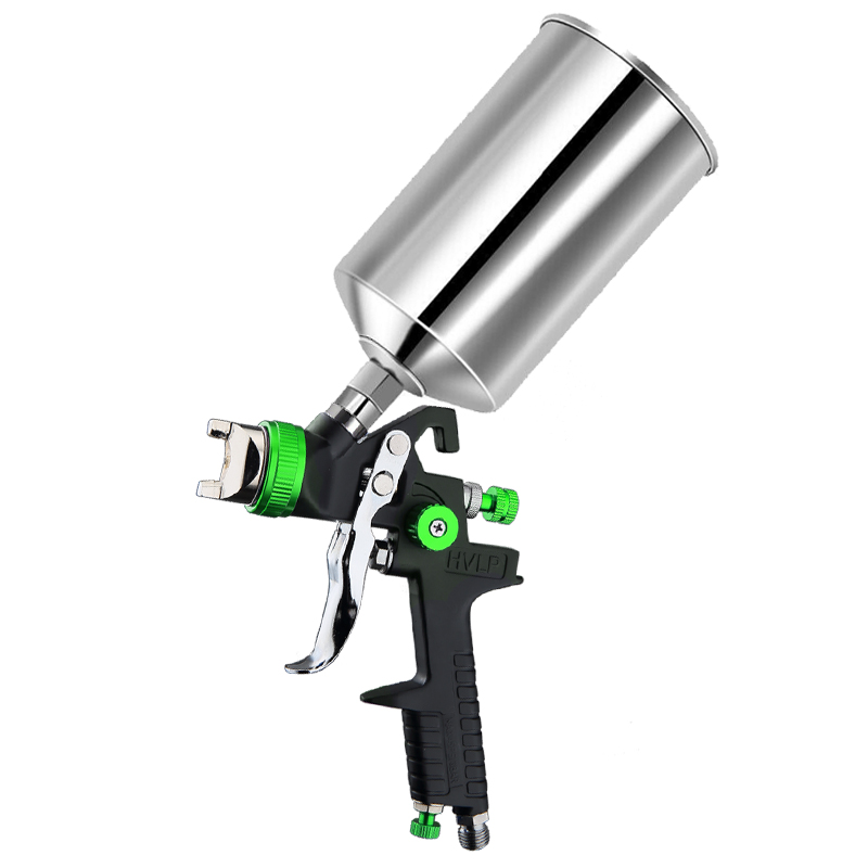 H-827A LVLP Spray Gun Kit with Aluminum Cup & Pressure Regulator – Full Accessories