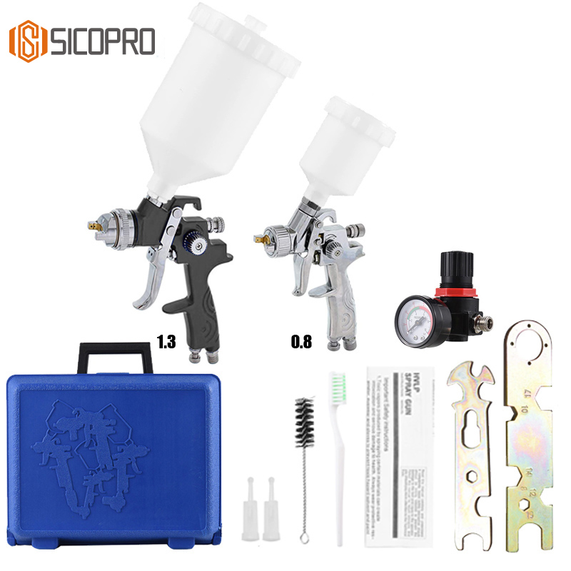 AS1009+SK350 LVLP Spray Gun Kit with Plastic Case
