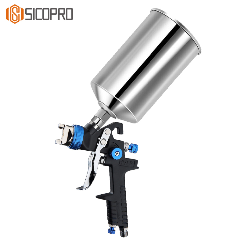 H-827A LVLP Gravity Spray Gun with Aluminum Cup – Precision Spraying, Professional Finish