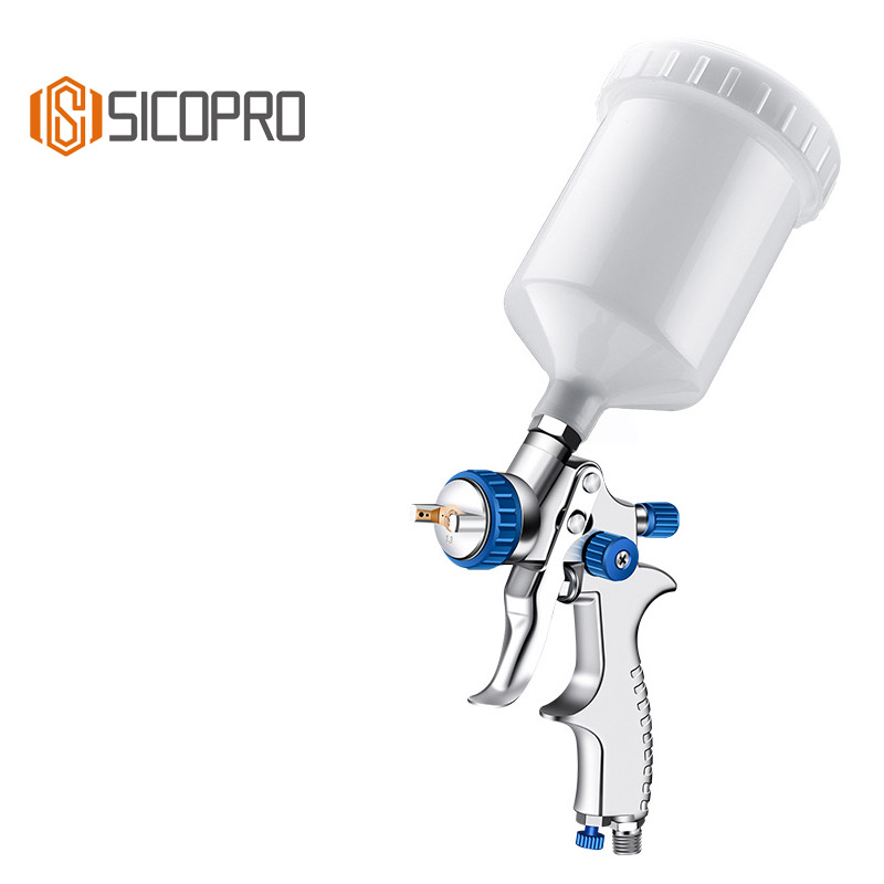 SICOPRO 2010 Professional LVLP Gravity Feed Pneumatic Paint Spray Gun for Automotive Refinishing