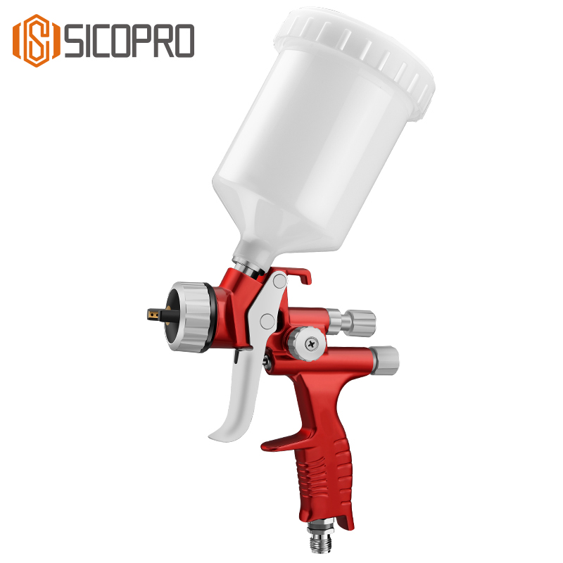 SK-2021 LVLP Spray Gun – Professional Red Gravity Feed Low Pressure Paint Gun