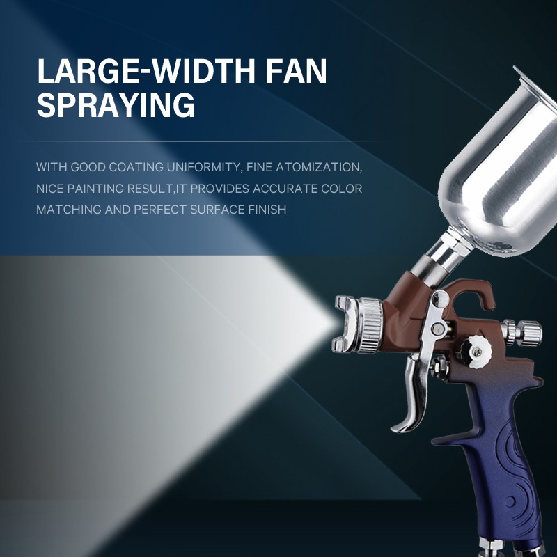 SK-350 LVLP Gravity Feed Spray Gun with Aluminum Cup – High Transfer Efficiency, Low Pressure