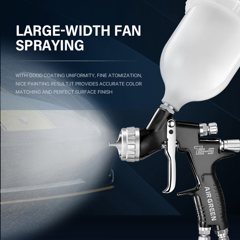 SICOPRO TES LVLP Spray Gun – Professional Black Paint Sprayer for Automotive & Industrial Use