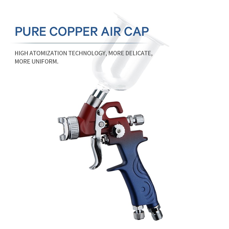 SK-350 LVLP Gravity Feed Spray Gun with Aluminum Cup – High Transfer Efficiency, Low Pressure