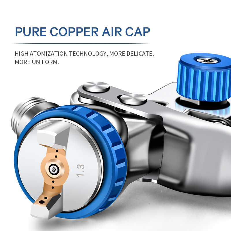 SICOPRO LVLP Gravity Feed Spray Gun Kit – Full Set with Pressure Regulator, Filters, Nozzles & Cleaning Tools for Automotive & Industrial Painting