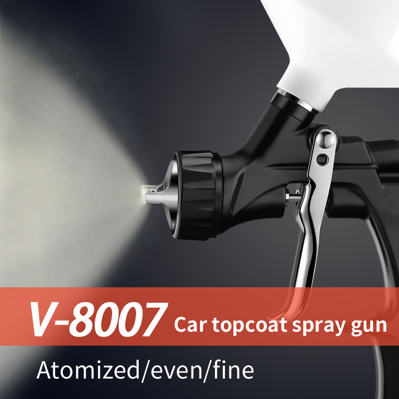 V-8007 Black LVLP Automotive Refinish Spray Gun – Precision Low Pressure Paint Sprayer