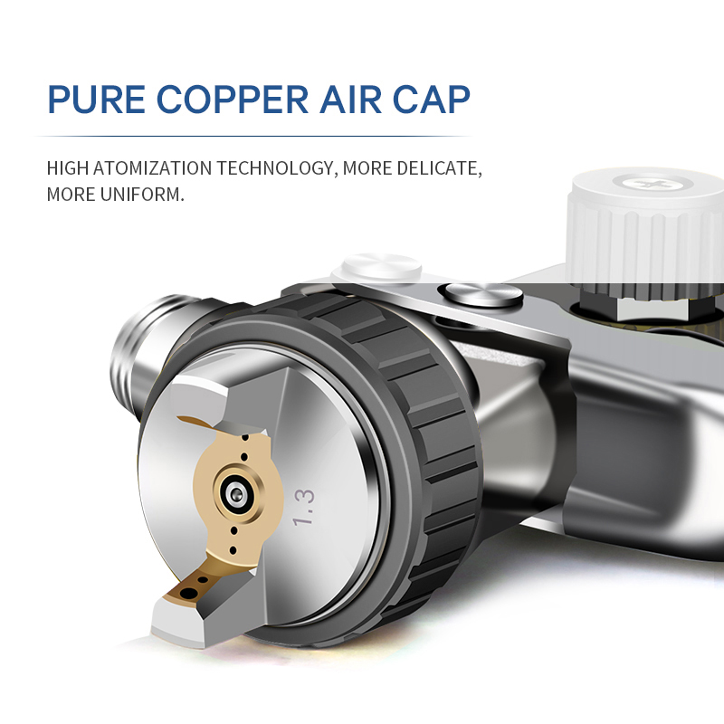 Sicopro SK-2011 LVLP Spray Gun with 650ml Disposable Cup – Gray Gravity Feed Paint Gun for Automotive & Industrial Use