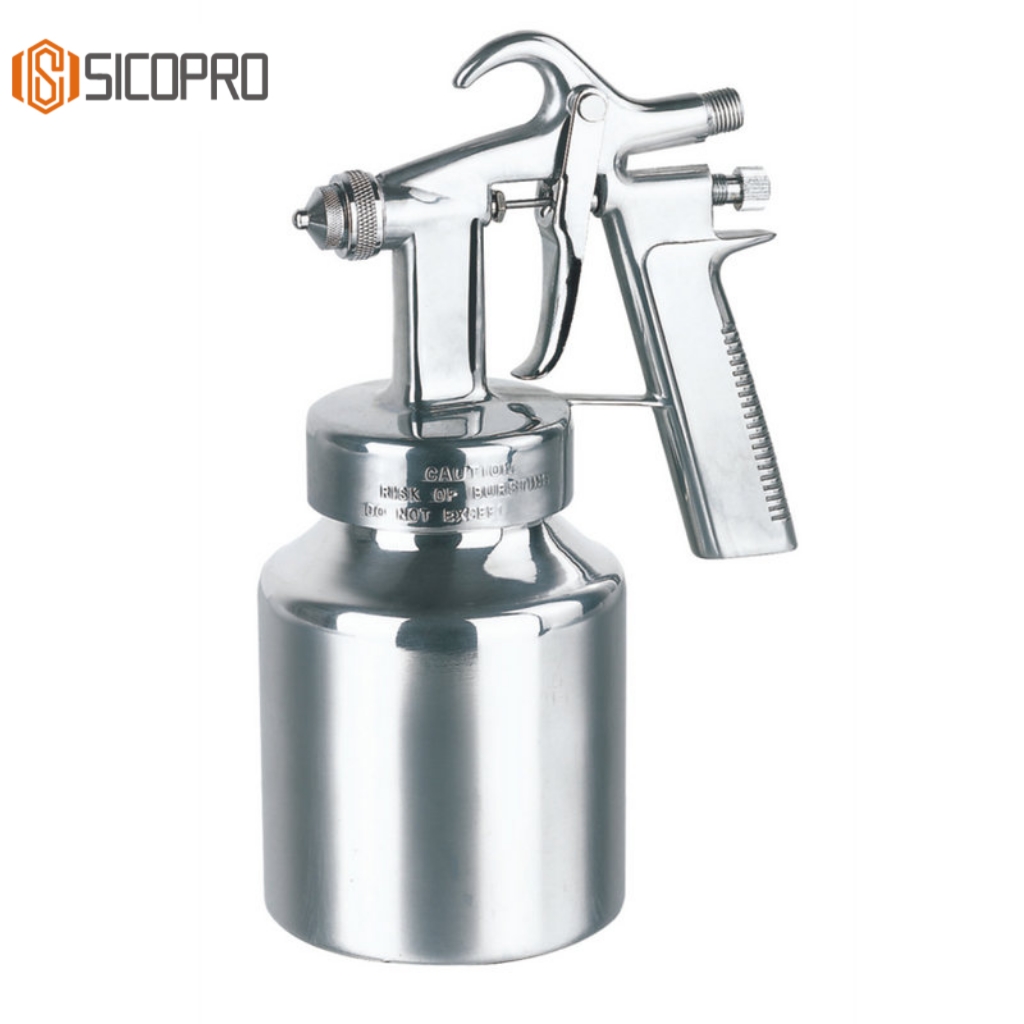 SICOPRO 472A Industrial Pneumatic Spray Gun – High-Pressure Stainless Steel Paint Sprayer