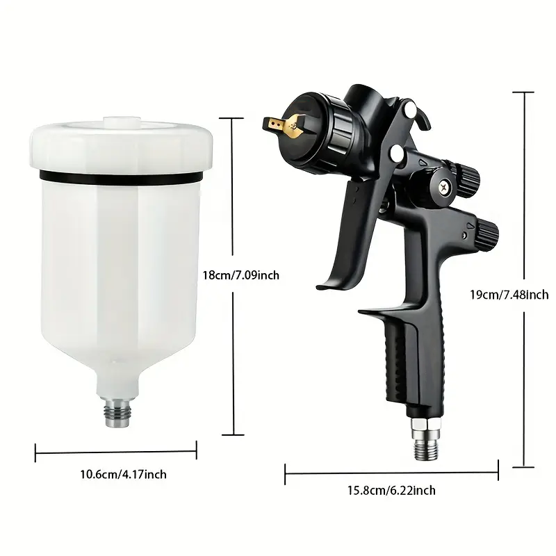 SK-5300B LVLP Spray Gun – Compact Black Industrial Refinish Sprayer