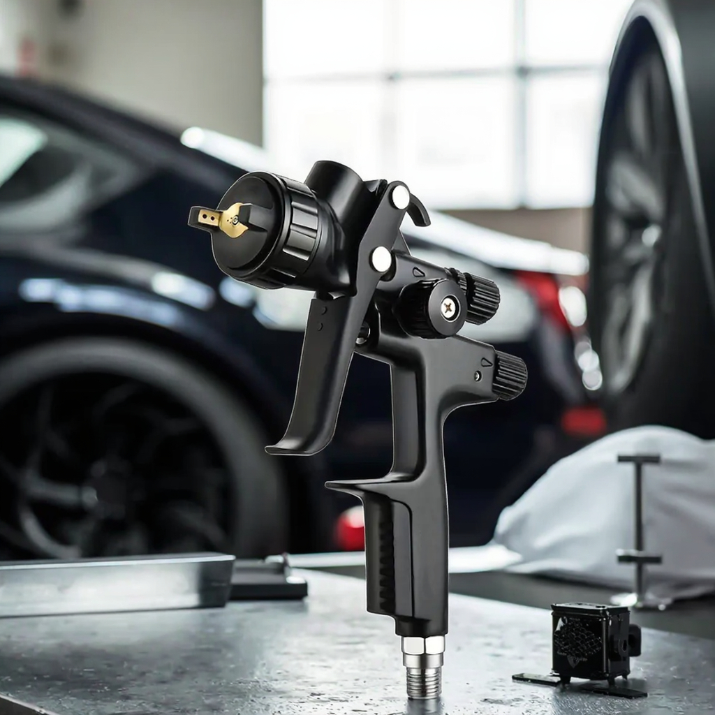 SK-5300B LVLP Spray Gun – Compact Black Industrial Refinish Sprayer
