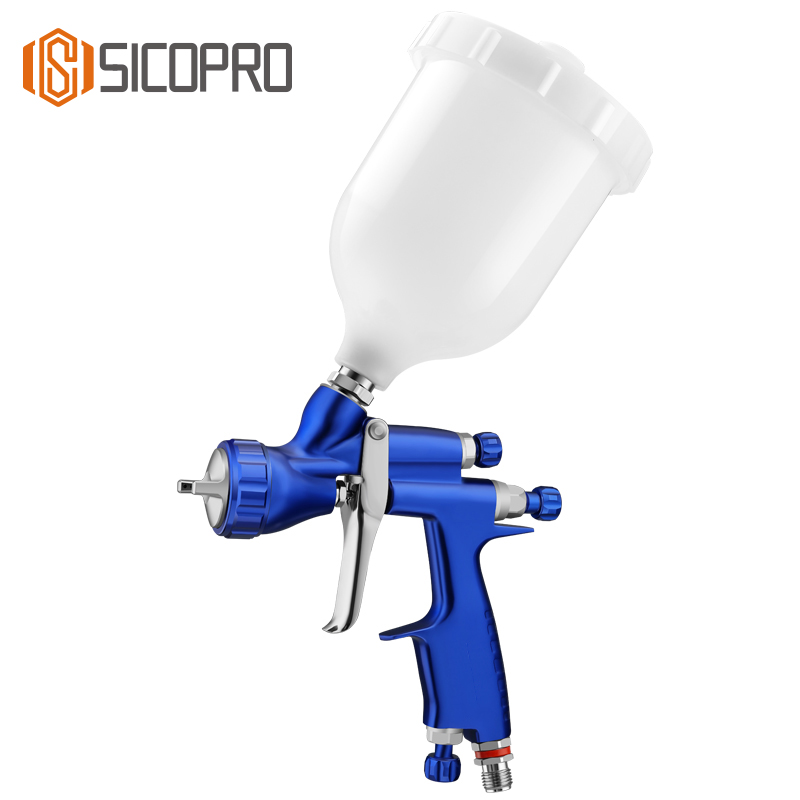 SK-735 LVLP Spray Gun – Professional Gravity Feed Low Pressure Paint Gun (Blue)