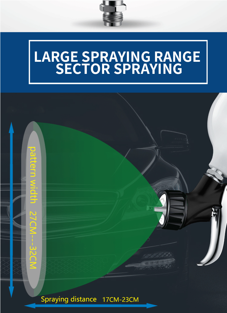 AIR GREEN Professional HVLP Spray Gun X-2020 with 600ml Cup and 1.3mm Nozzle