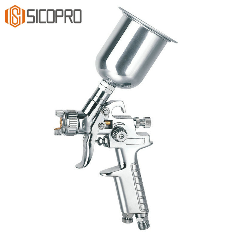 H-2000G Mini LVLP Spray Gun – Gravity Feed Metal Cup Detail Sprayer for Automotive & Crafts