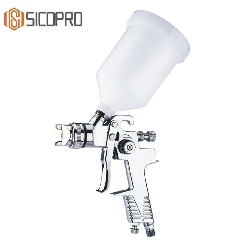 H-970P LVLP Gravity Spray Gun – Lightweight Aluminum, 600ml Cup, Multi-Nozzle, for Automotive, Furniture, Industry