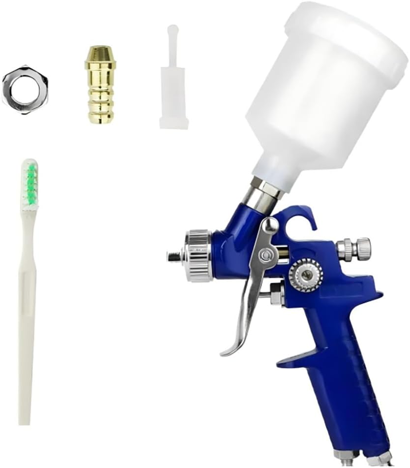 Mini HVLP Gravity Feed Spray Gun – Model H2000 (125 ml Cup, 0.8/1.0 mm Nozzle)