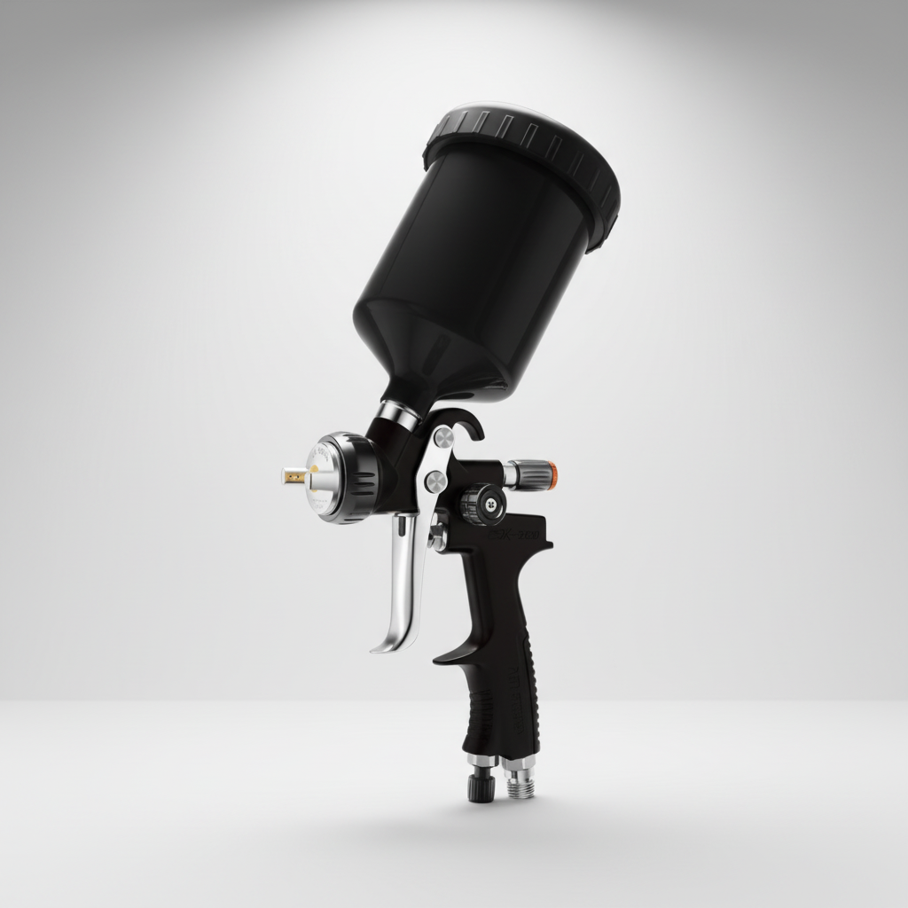 Professional LVLP Spray Gun SK-100 Black Gravity Feed Paint Tool