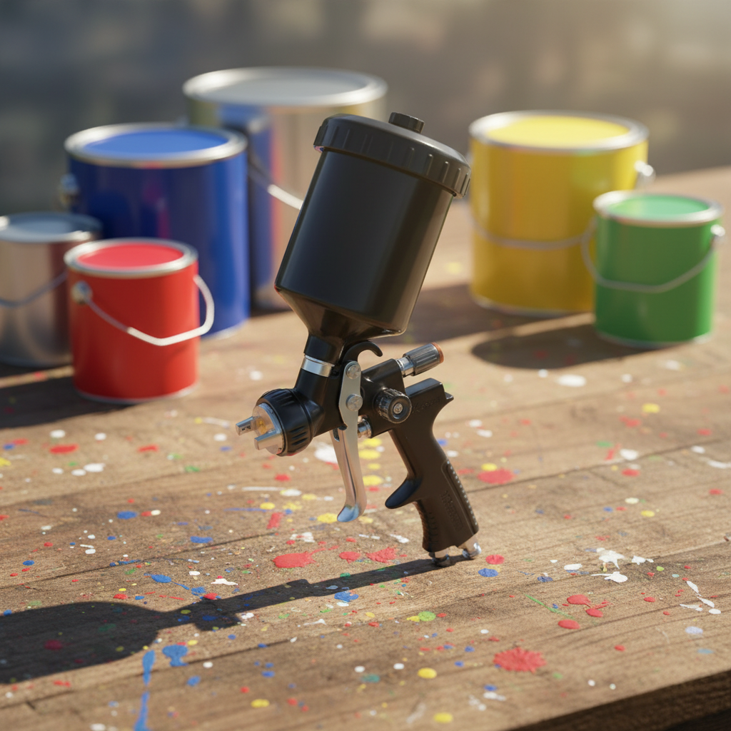 LVLP Gravity Feed Spray Gun SK-100 Black Automotive Paint Tool