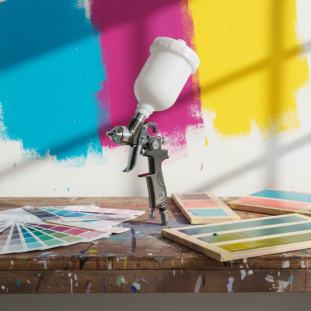 Step-by-Step Gravity Spray Gun Setup Used in Professional Automotive Body Shops