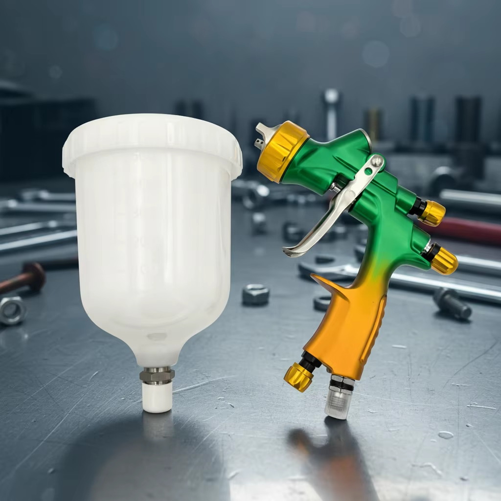 V-8007 LVLP Spray Gun Gravity Feed Professional Air Spray Gun Paint Tool Set A