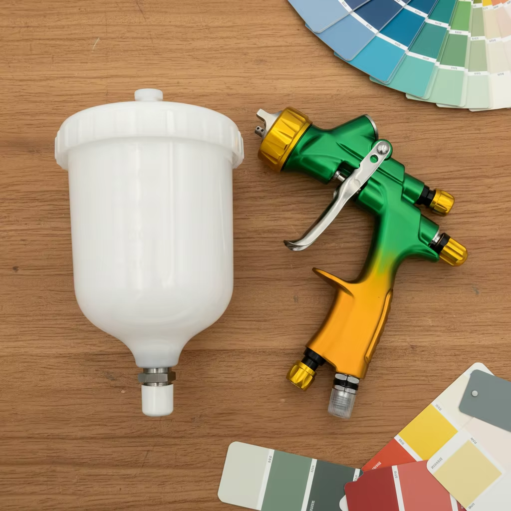 V-8007 LVLP Spray Gun Professional Gravity Feed Air Spray Gun Set D