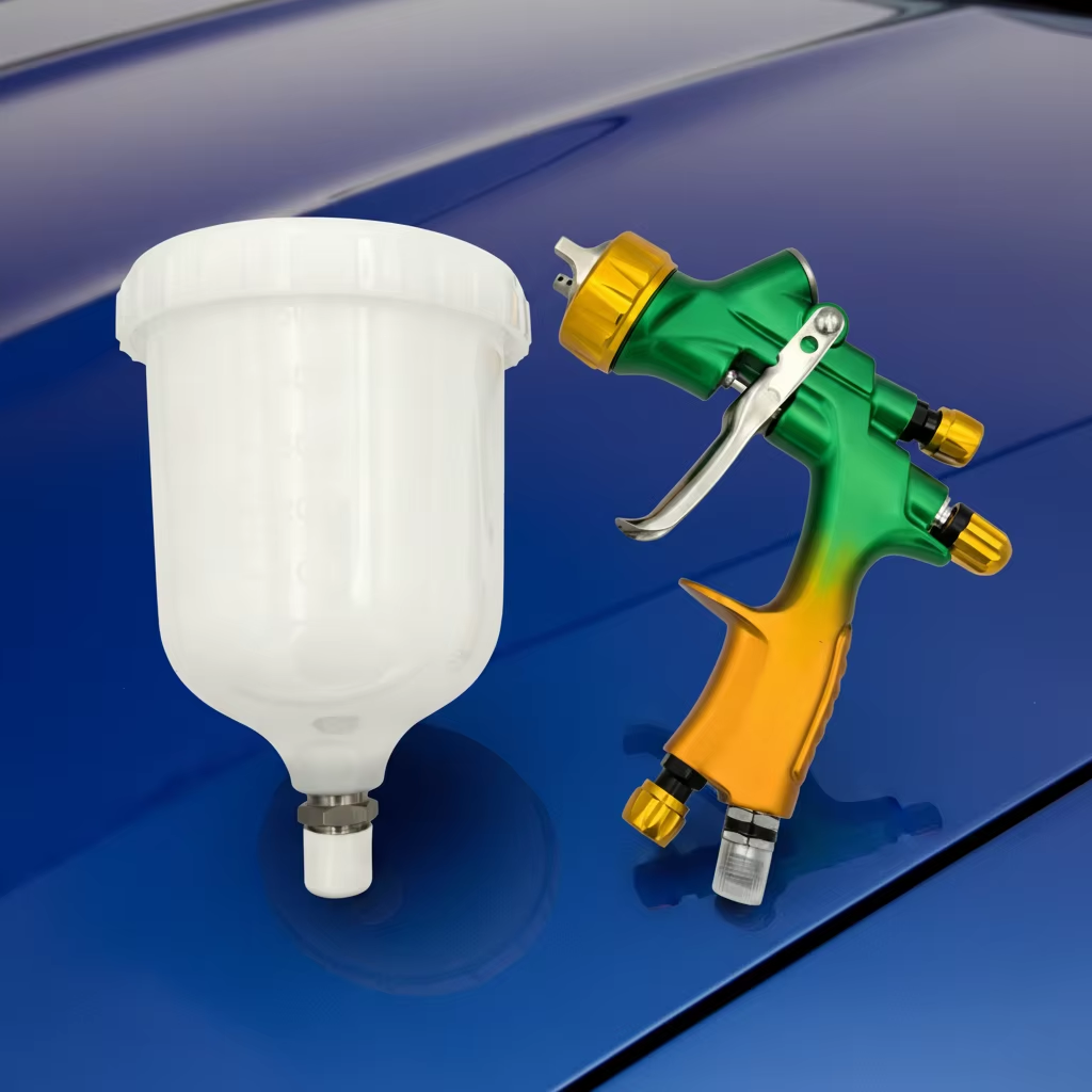 V-8007 LVLP Spray Gun Precision Coating Gravity Feed Air Spray Gun Set C