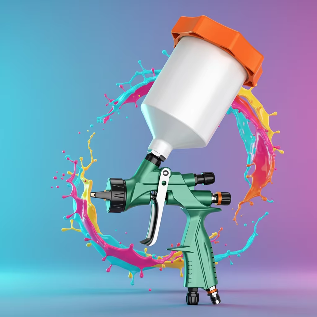 Gravity Feed LVLP Spray Gun Professional Refinish Paint Sprayer