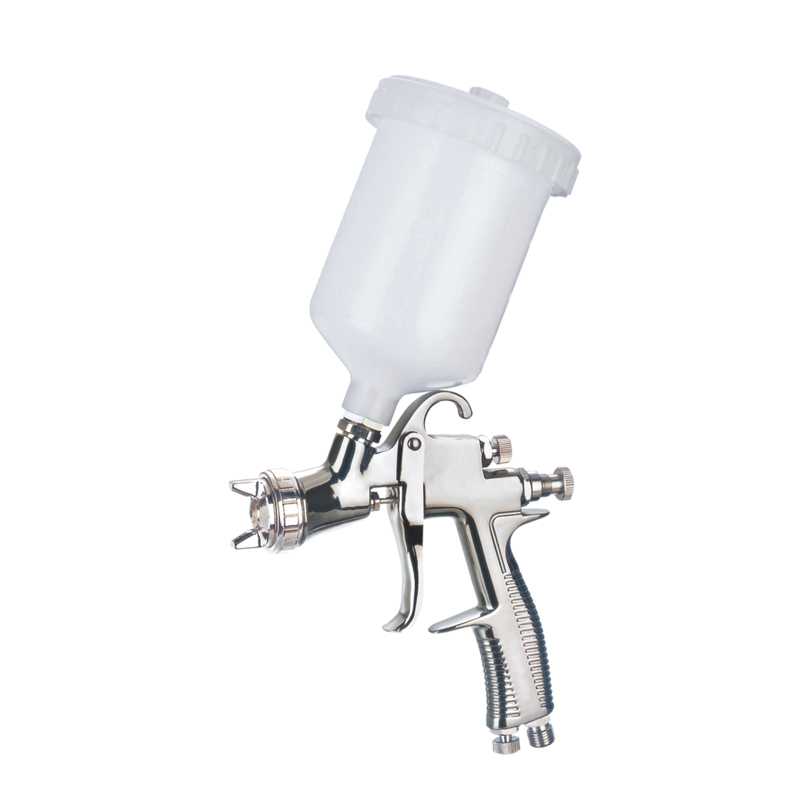 High-Performance LVMP Gravity Feed Spray Gun – Metallic Silver with 600ml Cup | Precision Atomisation for Automotive & Furniture