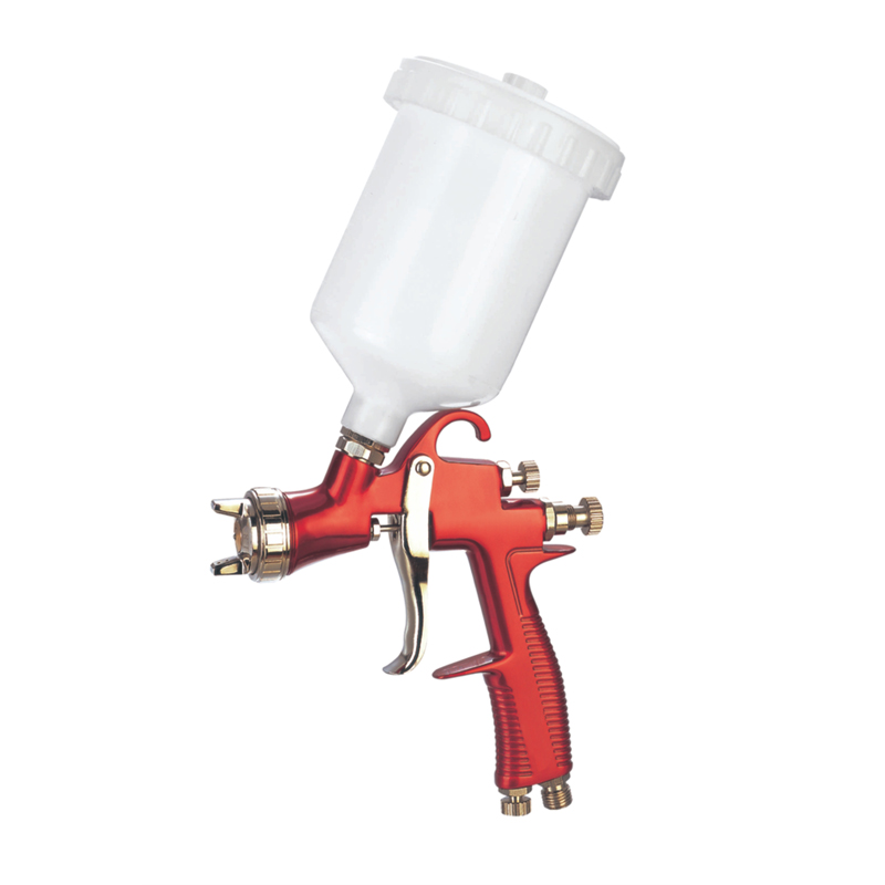 High-Efficiency LVMP Gravity Spray Gun - Red with 600ml Cup | Fine Atomization for Automotive & Furniture