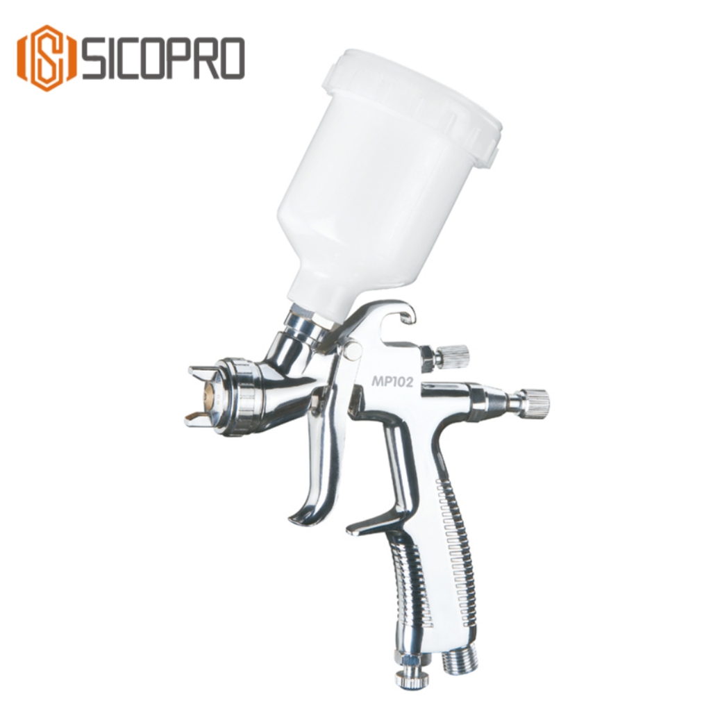 MP102 LVLP Spray Gun with Gravity Feed and High Transfer Efficiency