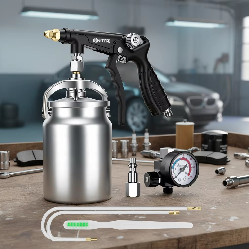 Refinished Painting LVLP Spray Gun Easy to Use & Durable – Stainless Steel Undercoating System (Set 7)