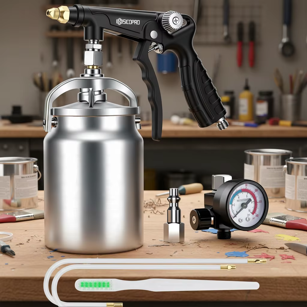 Refinished Painting LVLP Spray Gun Easy to Use & Durable – Stainless Steel Undercoating System (Set 8)