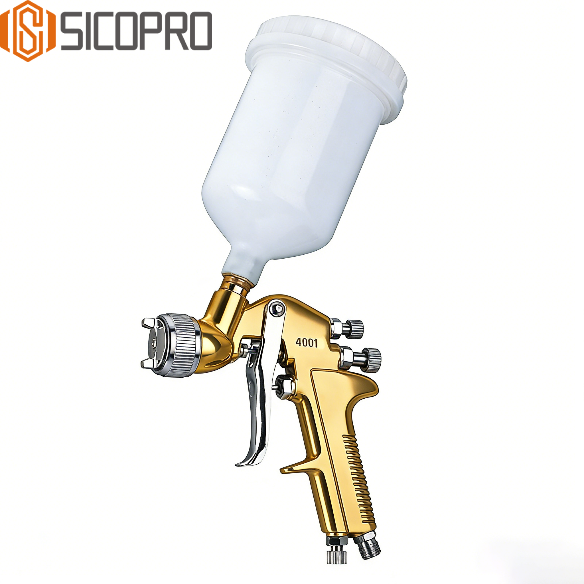 SICOPRO 4001P LVLP Automotive Refinishing Spray Gun - Golden