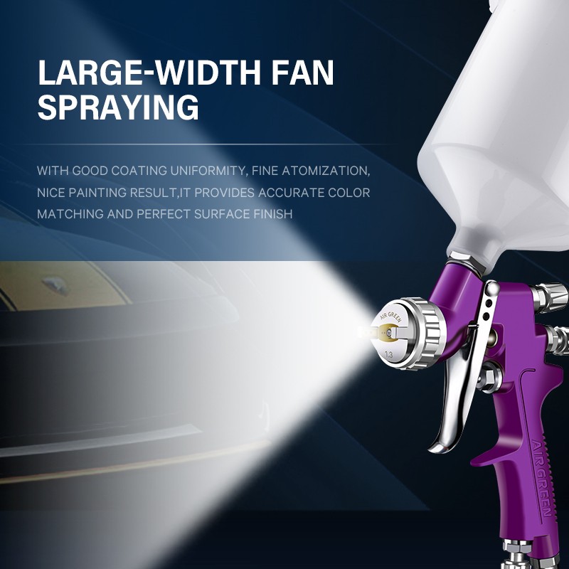 MP-791 LVLP Automotive Refinish Spray Gun - High Atomization Purple