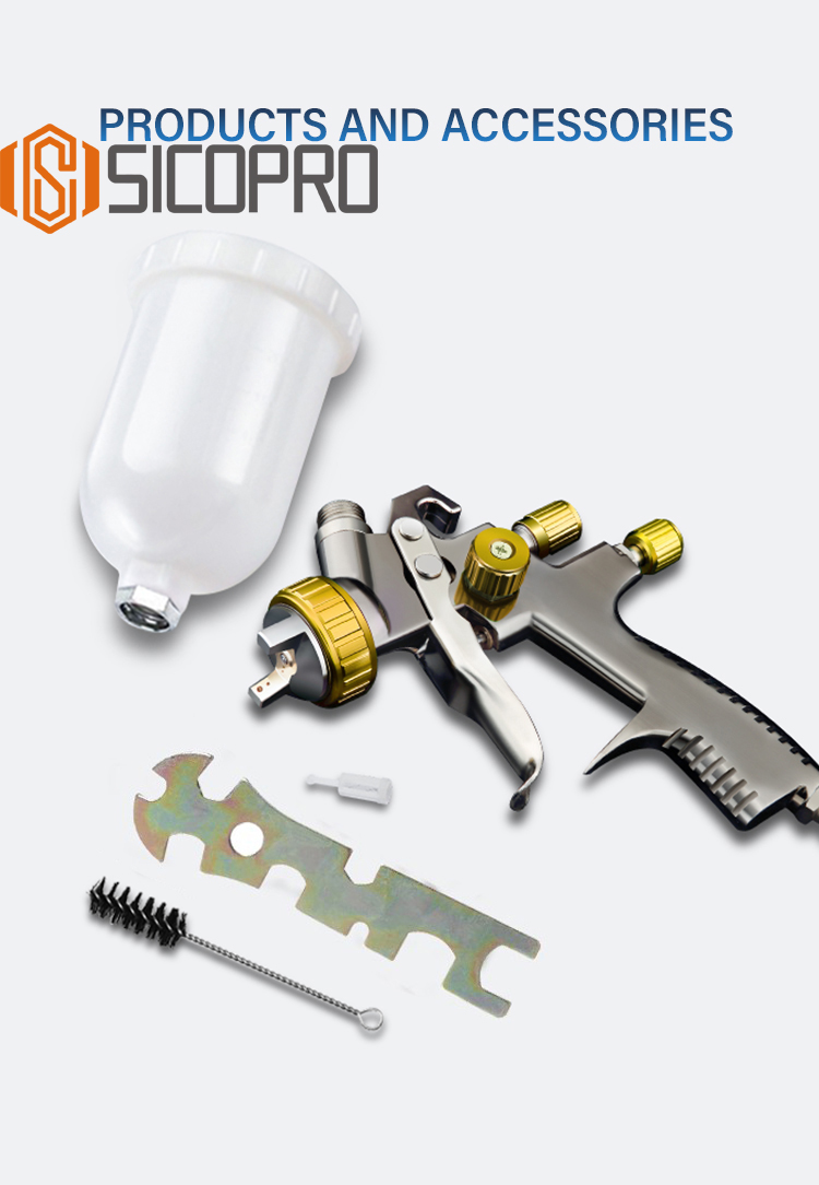 SICOPRO SK-2011 Gravity LVLP Spray Gun with Adjustable Controls