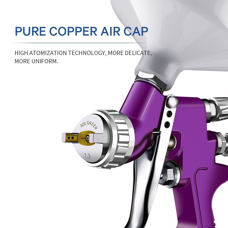 MP-791 LVLP Automotive Refinish Spray Gun - High Atomization Purple