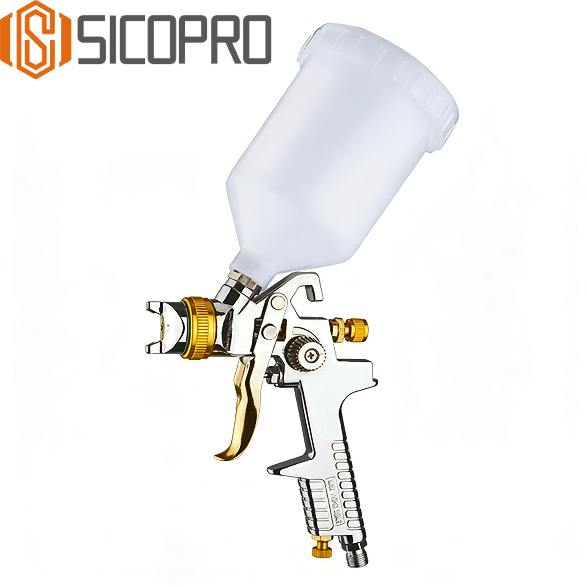 Premium Golden LVLP Refinish Spray Gun SK-827 - Professional Edition