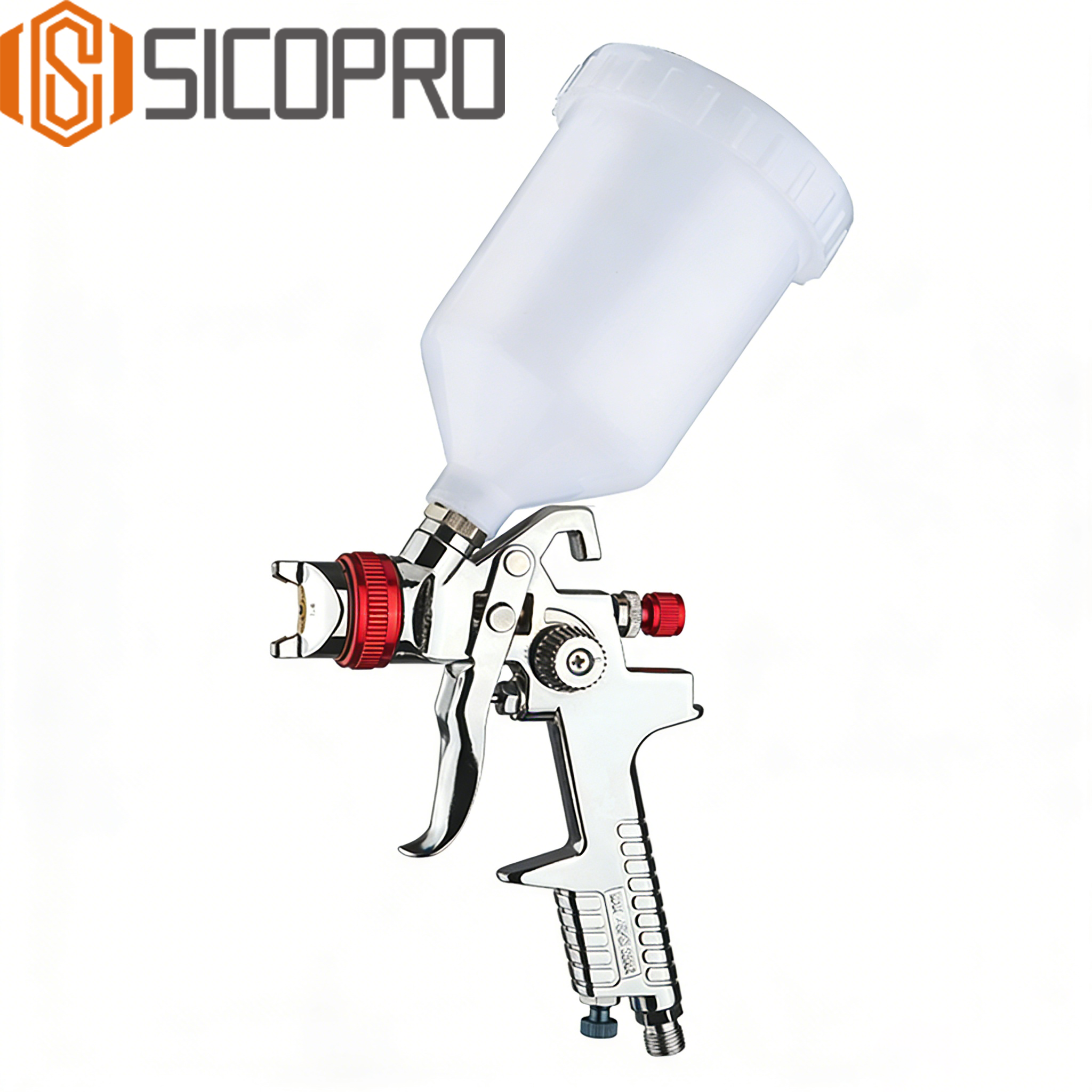 Red LVLP Spray Gun SK-827 - High-Efficiency Gravity Feed Paint Gun