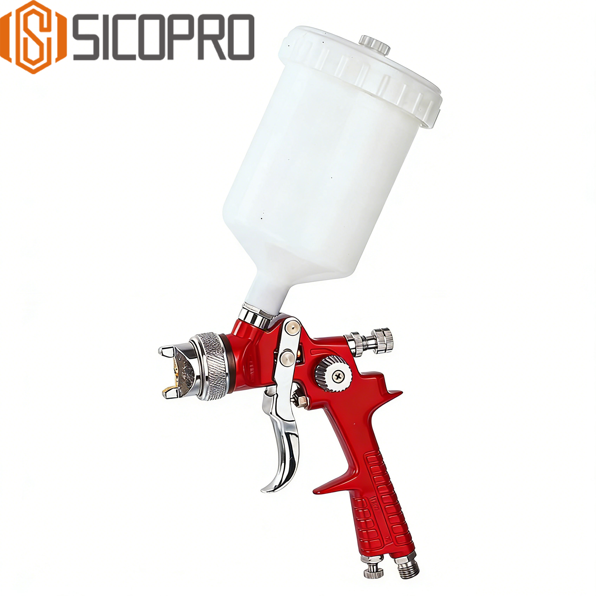 Refinished Painting LVLP Spray Gun H-881P - RED